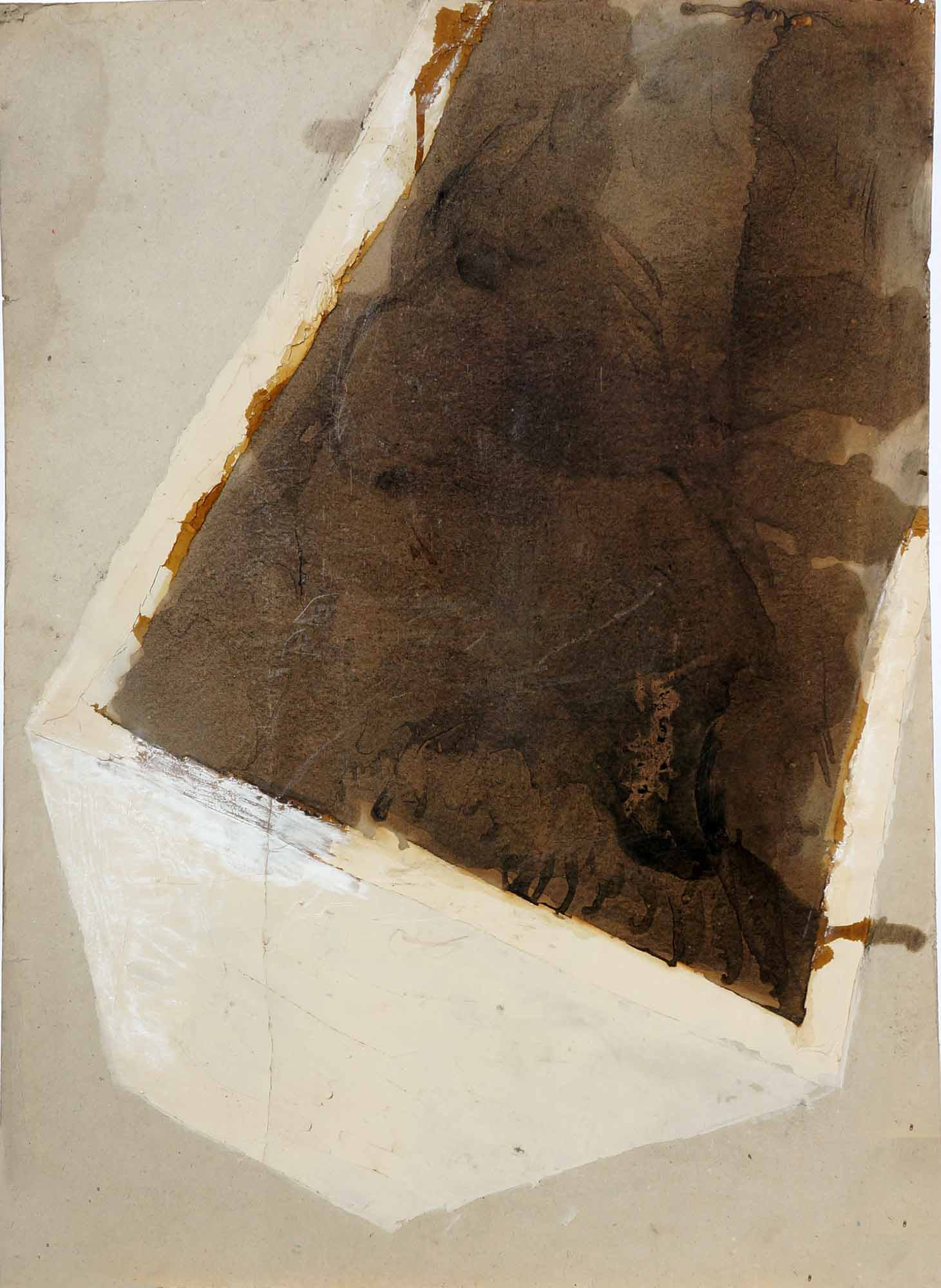 Bac - 1988 – Encre, enduit, 80 x 60 x cm. Denis Falgoux
