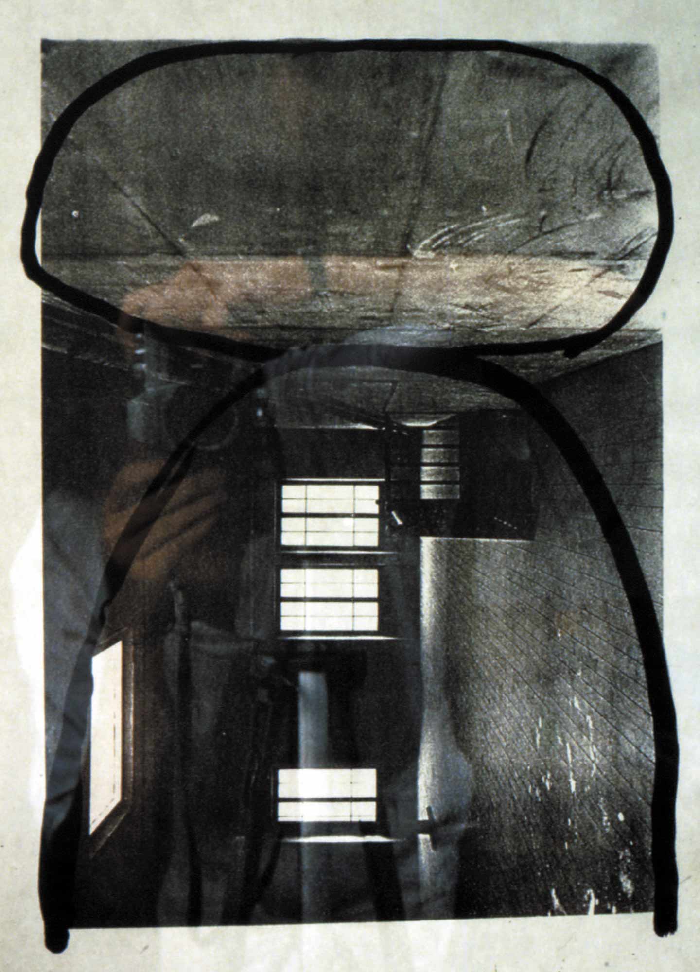 Pierre - 1987 – Encre sur photo papier. 42 x 30 cm. Denis Falgoux